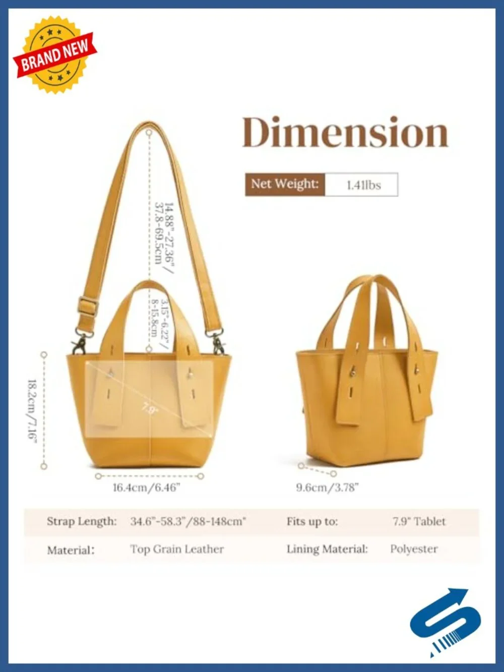 Full Grain Leather Mini Crossbody Top Handle Satchel Bag with Adjustable Strap